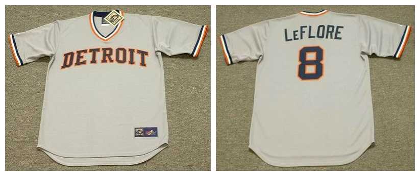 Tigers 8 Ron Leflore Gray 1976's Throwback Cool Base Jersey,We sell and wholesale Tigers 8 Ron Leflore Gray 1976's Throwback Cool Base Jersey on line form chian!